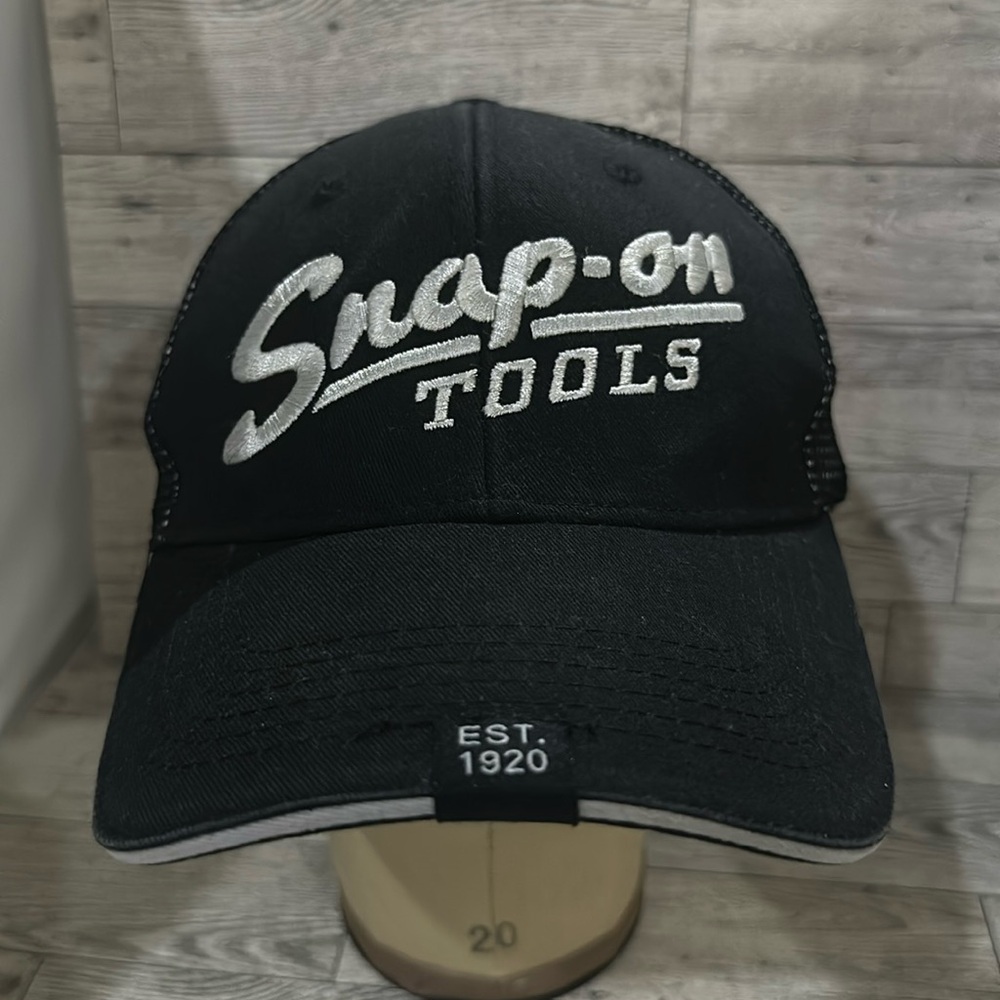 Snap on tools black gray trucker baseball cap hat